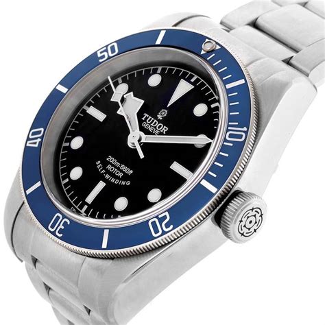 all black tudor watch|tudor black bay blue bezel.